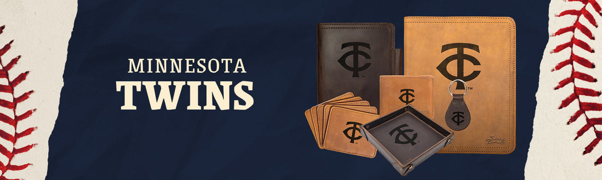 Minnesota Twins leather goods by Saddleback Leather Co.