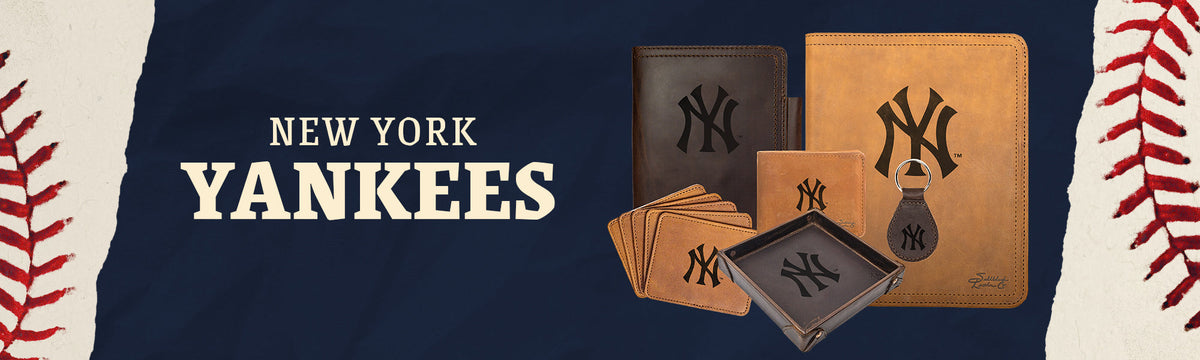 New York Yankees leather goods by Saddleback Leather Co.