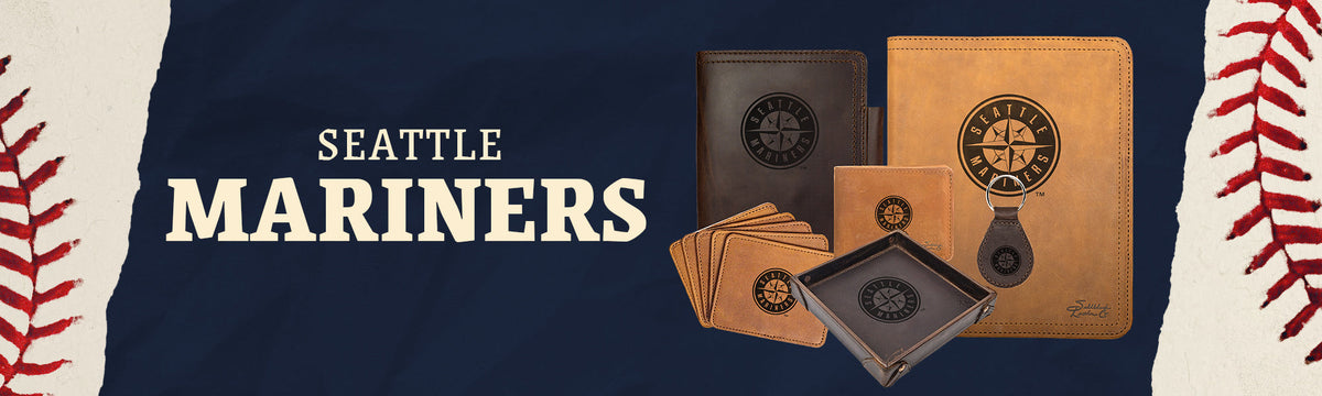 Seattle Mariners leather goods by Saddleback Leather Co.