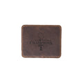 Leather Coaster Set - Texas Rangers World Series in Dark Coffee Brown, single coaster engraved World Series Champions 2023