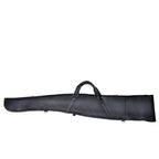 Shotgun Sleeve in Black, back side view with handle straps and D-rings