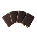 Leather Pocket Bibles Four Gospels in dark brown, John, Matthew, Mark and Luke books fanned out