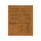 Leather Constitution of the United States, tan leather page with Articles V to VII and signatures