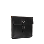Silverback Document Holder in Black, angled front view with riveted tab closure