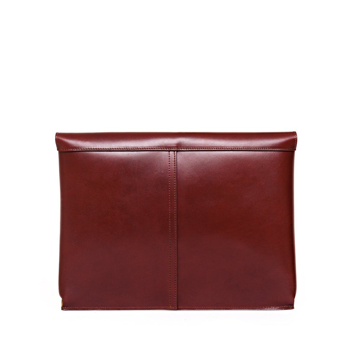 Silverback Document Holder in Chestnut, back view with center seam