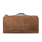 27" Adolescent Beast Duffle Bag in Tobacco, back view with smooth panel and top handle