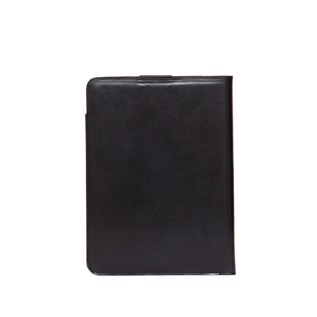 C.S. Lewis Medium Portfolio in Raven Black, closed back view