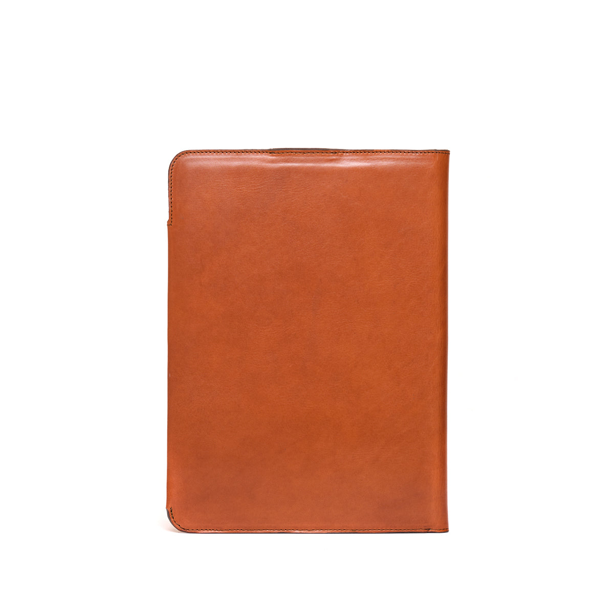 C.S. Lewis Medium Portfolio in English Tan, closed back view