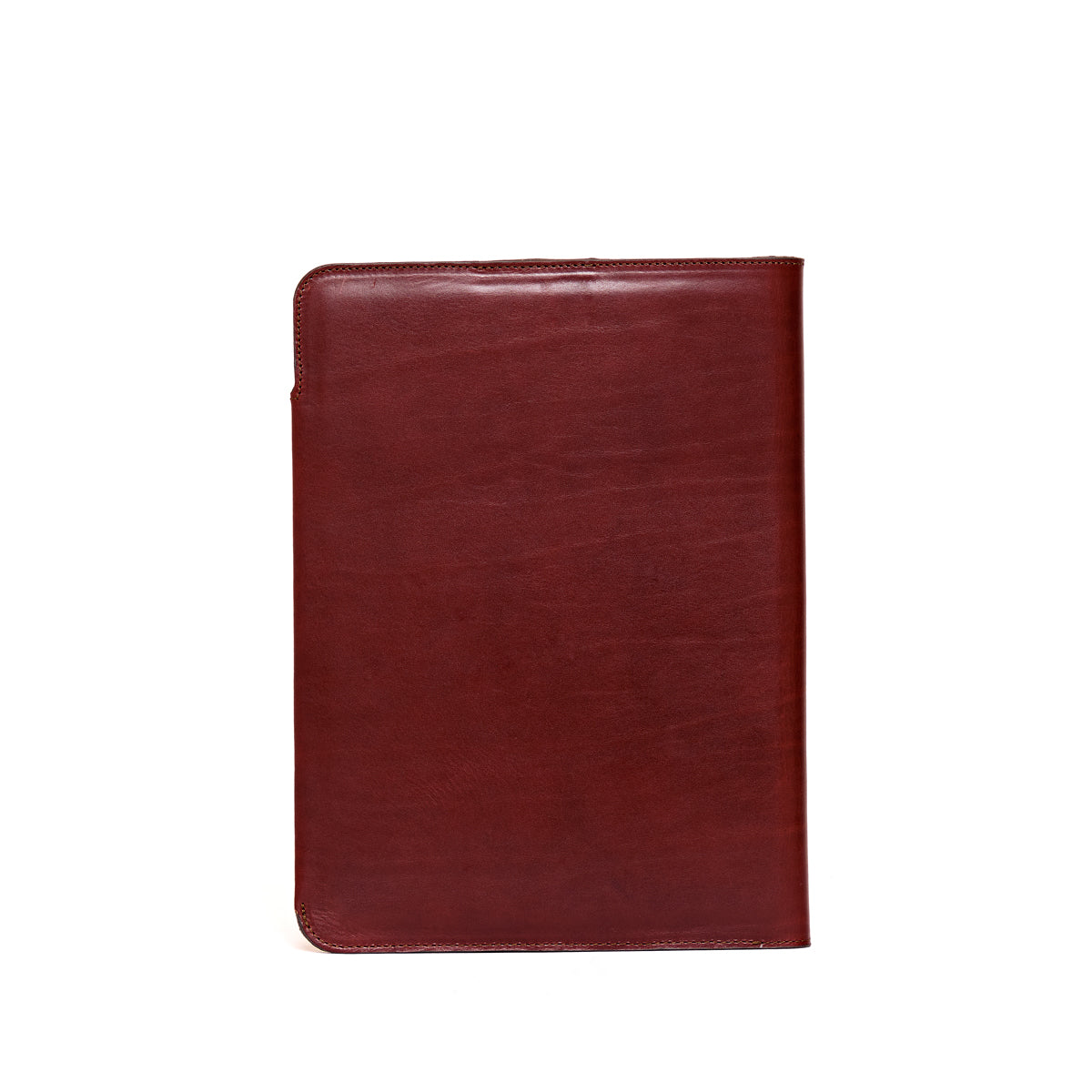 C.S. Lewis Medium Portfolio in Oxblood, closed back view