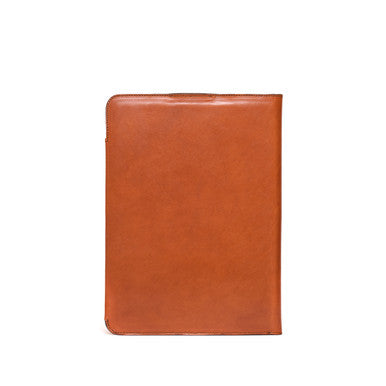 C.S. Lewis Medium Portfolio in English Tan, closed back view