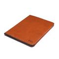 C.S. Lewis Medium Portfolio in English Tan, closed angled front view