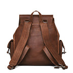 Large Travel Backpack in Burnt Sausage, back view with shoulder straps