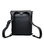 10" Convertible Crossbody in Black, back view with slip pocket and backpack straps
