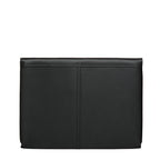 16" Document Holder in Black, back view with a center stitched seam