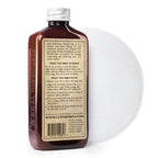 Chamberlain's Auto Refreshener No 4, back of the amber bottle showing directions label, with a white applicator pad