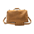 24" Waterbag in tan, back view with smooth panel, top handle and padded shoulder strap