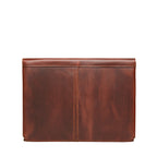 16" Document Holder in Chestnut, back view with a center stitched seam