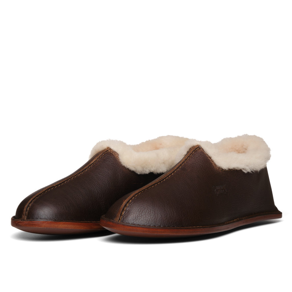 Dave's Deals Sheepskin Moccasins- Old design - Size 7-Dark Coffee Brown