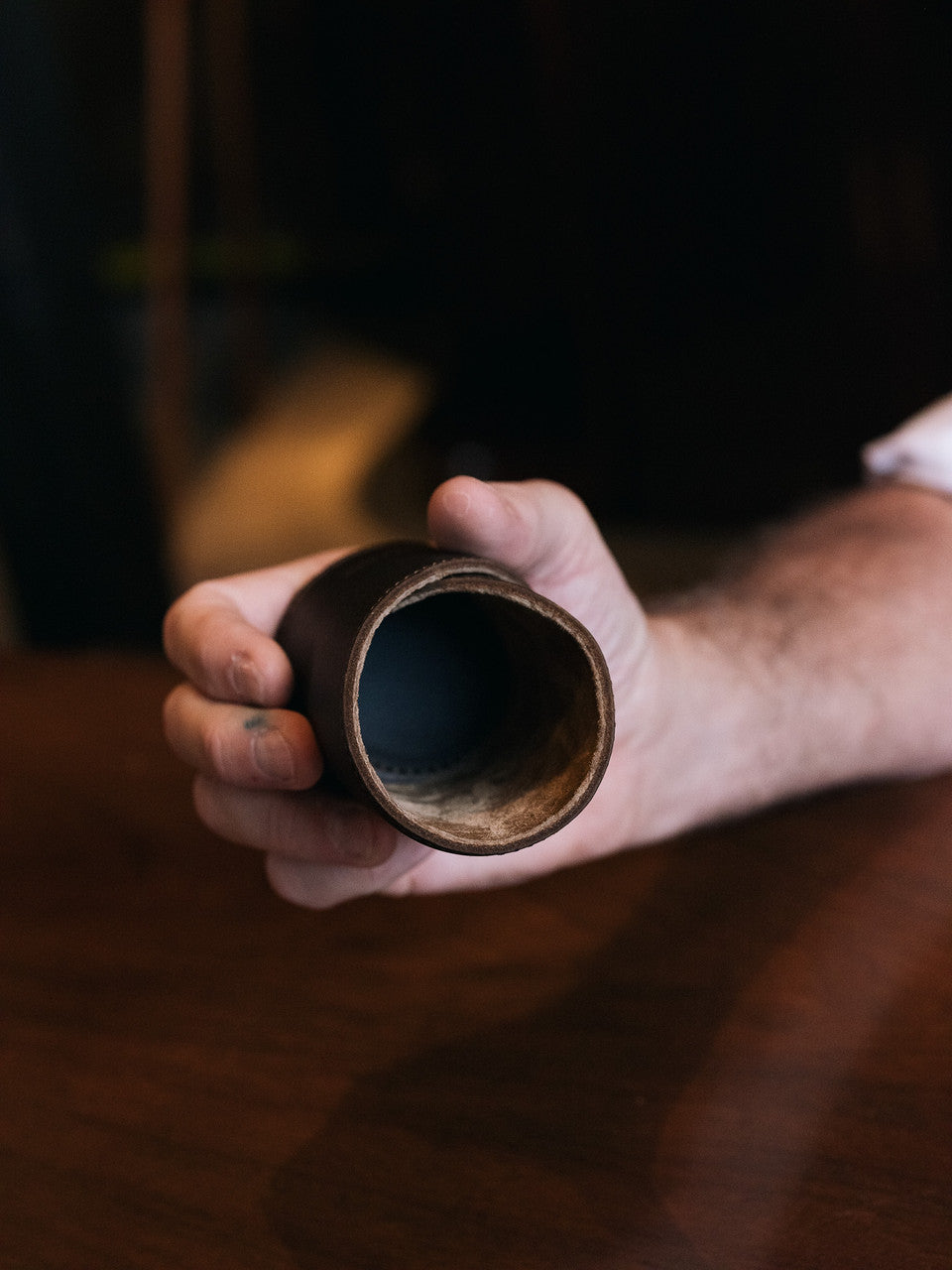 Leather Pen Cup Holder