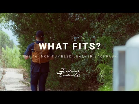 What Fits - 16" Tumbled Leather Backpack