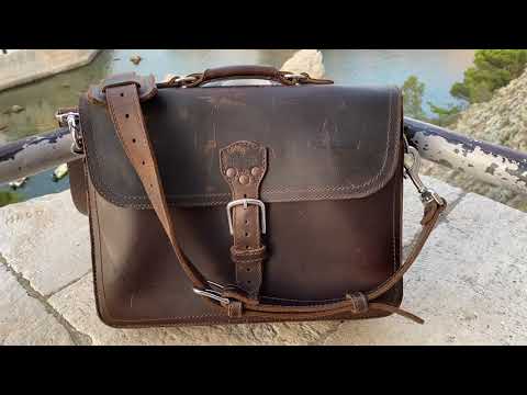 The Thirteener Leather Briefcase in Dubrovnik