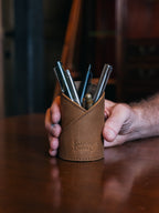 Leather Pen Cup Holder