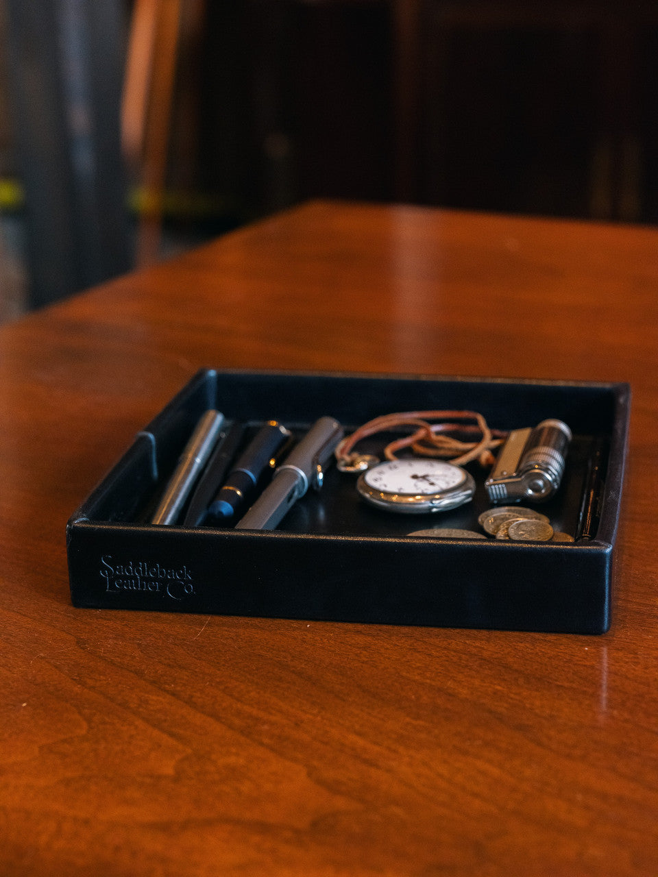 Simple Leather Valet Tray