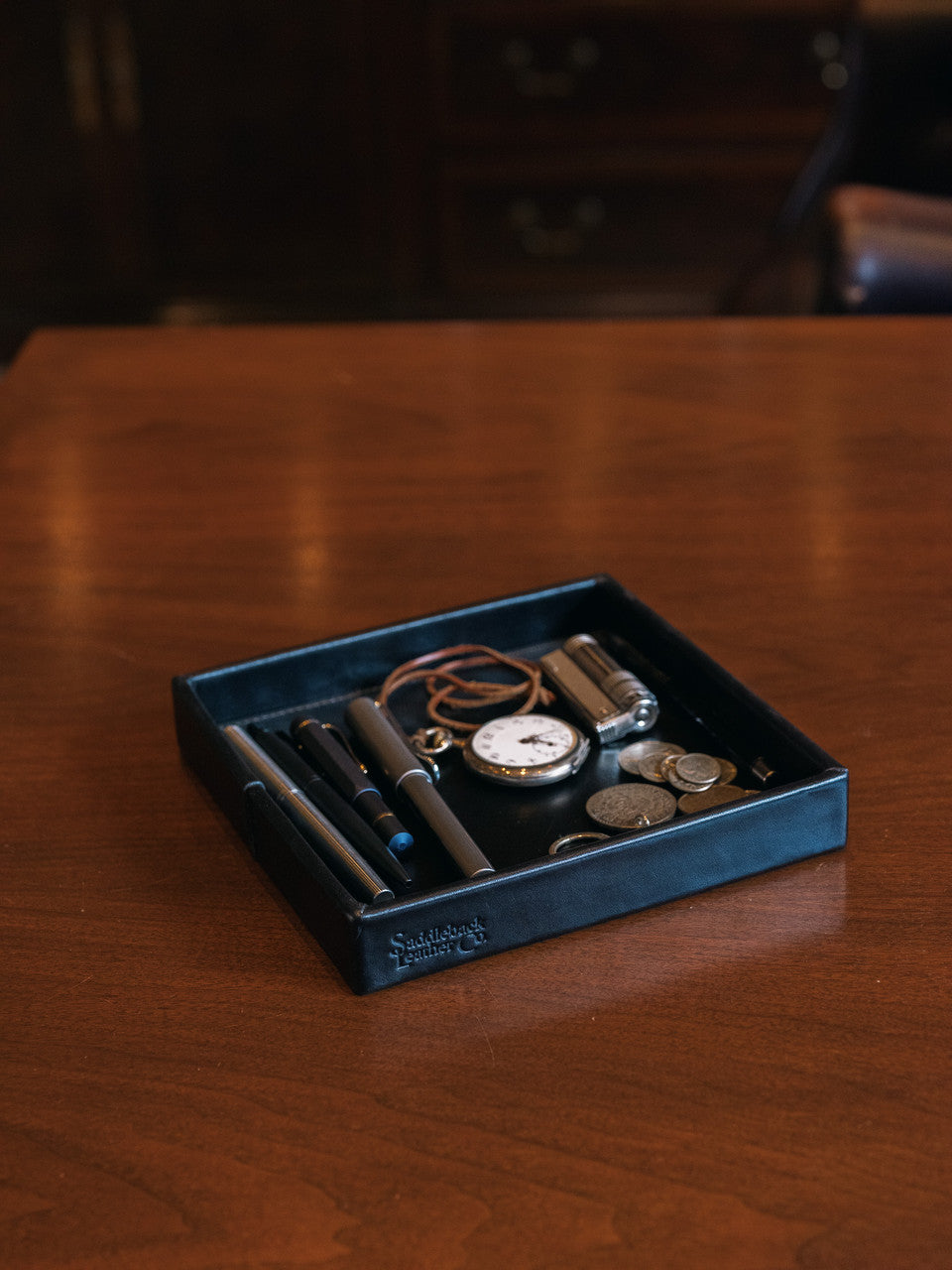 Simple Leather Valet Tray