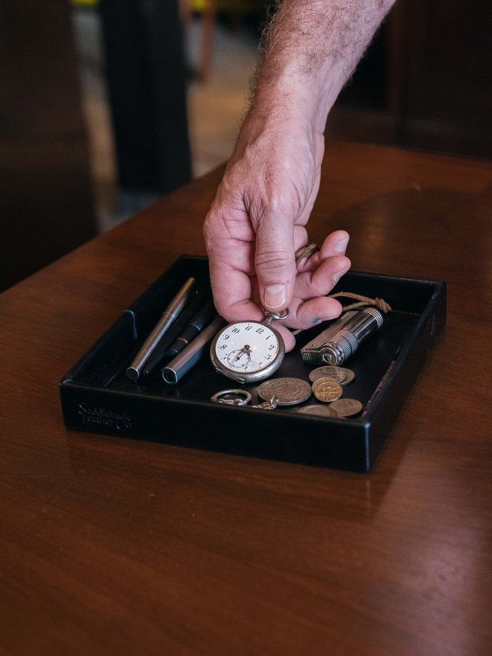 Simple Leather Valet Tray