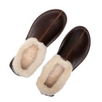 Dave's Deals Sheepskin Moccasins- Old design - Size 7-Dark Coffee Brown